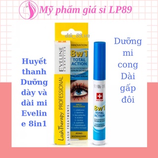 Dưỡng mi 💖𝑭𝑹𝑬𝑬𝑺𝑯𝑰𝑷💖Huyết thanh Dưỡng dày và dài mi Eveline 8in1