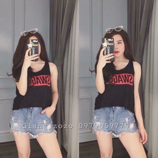 Áo thun sát nách chữ ngực