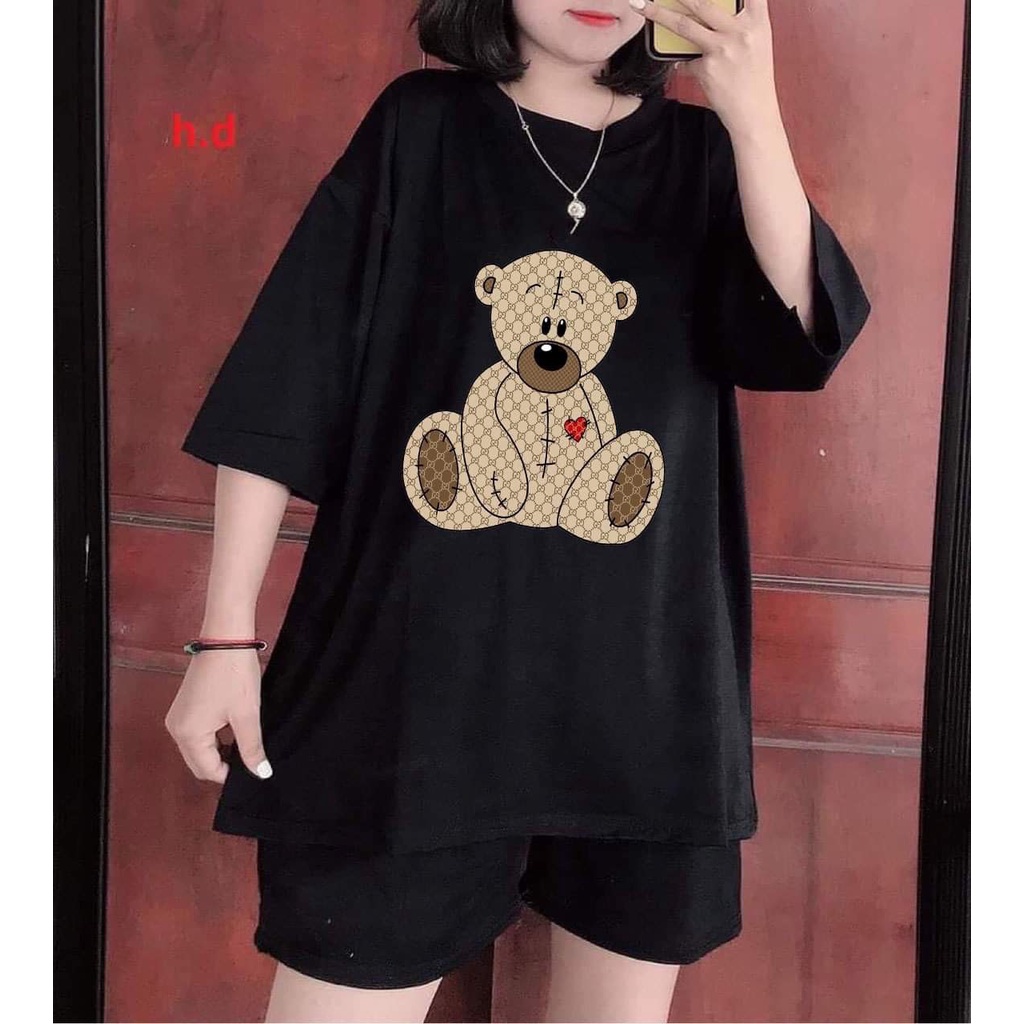 Bộ áo phông cộc chất liệu cotton (HD_60PY)