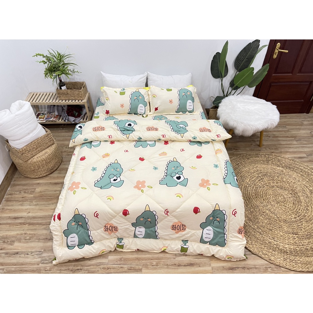 Bộ Chăn Ga Gối Cotton Poly Mẫu Mới Maibedding Thấm Hút Mồ Hôi Không Phai Bai Xù Giá Rẻ Đón Chào Mùa Đông 2021