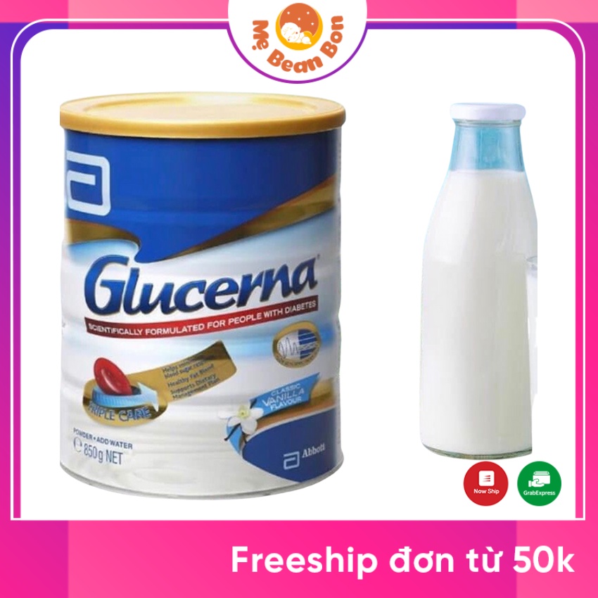 Sữa tiểu đường Glucerna 850g Của Úc hương Vani dành cho người tiểu đường ăn kiêng ổn định đường huyết bồi bổ sức khoẻ