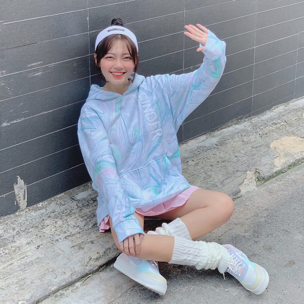 [Local Brand] Áo Hoodie Nữ Paradise ❤️CINDER CLUB❤️- Áo Hoodie Form Rộng Nỉ Loang Nhiều Màu Phong Cách Unisex