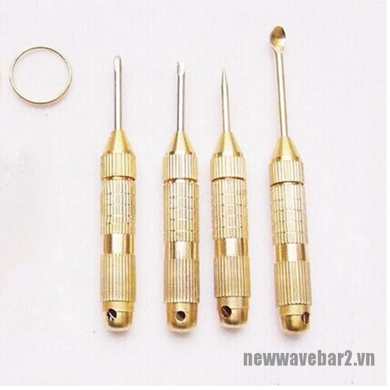 [Hàng mới về] Set dụng cụ lấy ráy tai 4 trong 1 kèm móc khóa đa năng tiện lợi