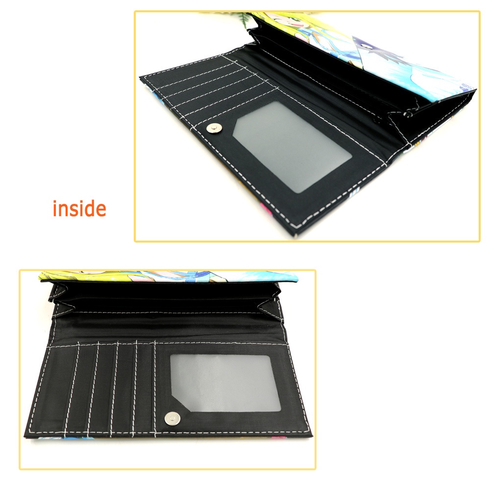 Ví Dài Da PU Gập Đôi In Hình Anime One Piece Monkey D Luffy