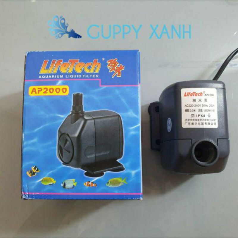 Máy Bơm Lọc Nước Hồ Cá Cảnh Life Tech ap 2000, ap 2500, ap 3100, ap 3500 - Milo Guppy