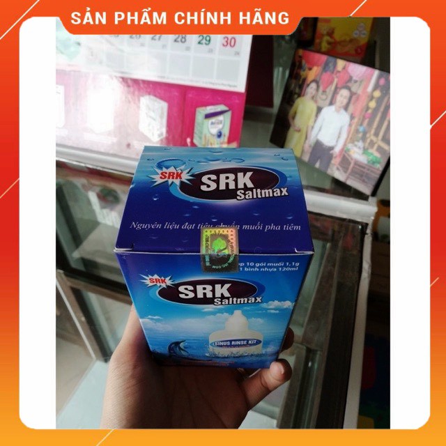 Bình rửa mũi SRK (trẻ em và người lớn) (kèm 10 gói muối)