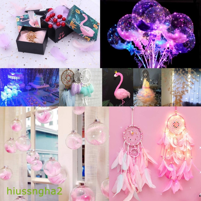 50 Lông Vũ Nhiều Màu Kích Thước 4-6 Inches10-15Cm Dùng Trang Trí Tiệc Cưới