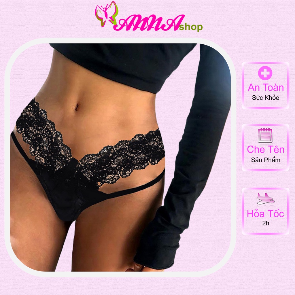 Quần lót lọt khe nữ ren lưng chữ V, trẻ trung, thoải mái, thoát mát (MS 03090) Anna Shop
