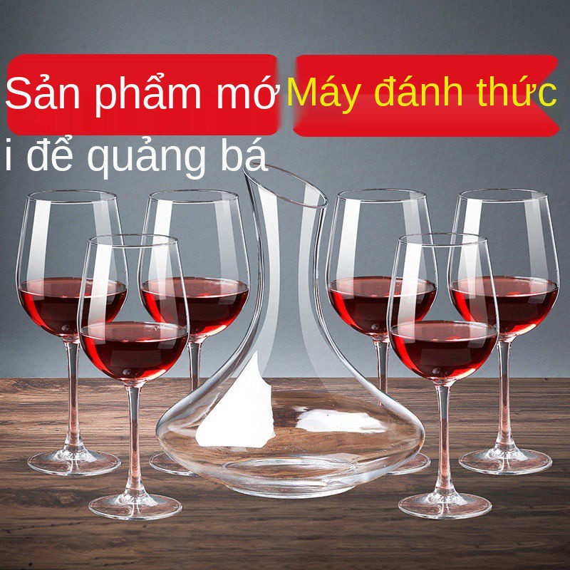 Bộ ly rượu vang đỏ Lemiya hộ gia đình 6 chiếc cốc thủy tinh pha lê cường lực 2 sáng tạo