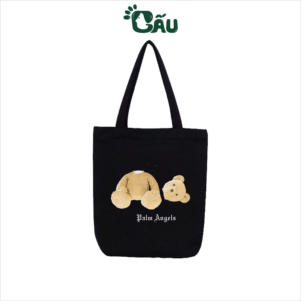 Túi tote Gấu194 vải bố canvas cao cấp mềm mịn - Gấu Cụt Đầu