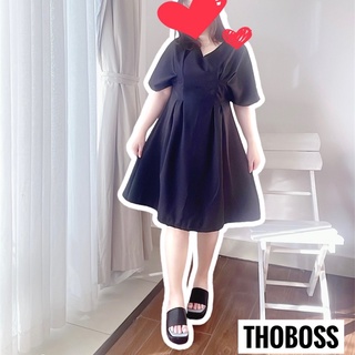 [Thanh Lý] D59 - ĐẦM BIGSIZE CÁNH DƠI BO EO