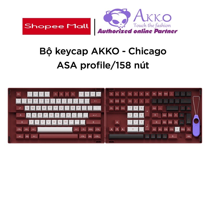 Bộ keycap AKKO – CHICAGO (PBT Double-Shot/ASA profile/158 nút)