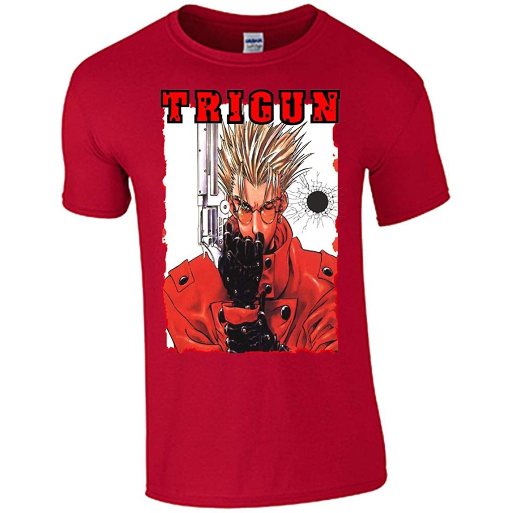 Áo Thun Cotton Cổ Tròn Họa Tiết Anime Trigun Độc Đáo