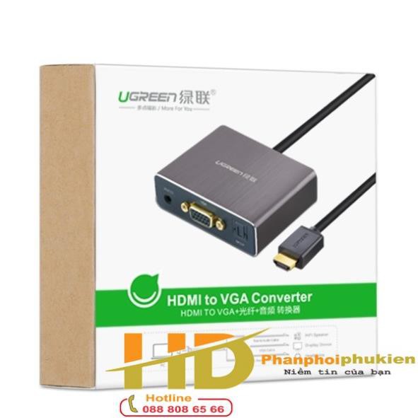 Bộ chuyển đổi HDMI ra HDMI + Audio 3.5mm và SPDIF 5.1/7.1 Ugreen 40281