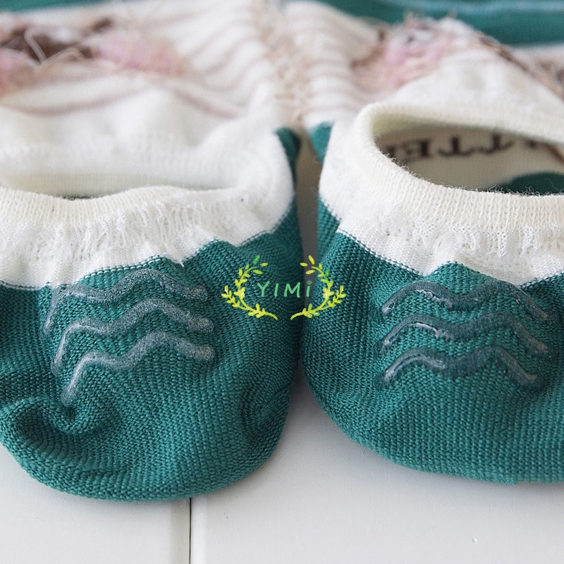 Tất Cổ Thuyền In Hình Hoạt Hình Dễ Thương
