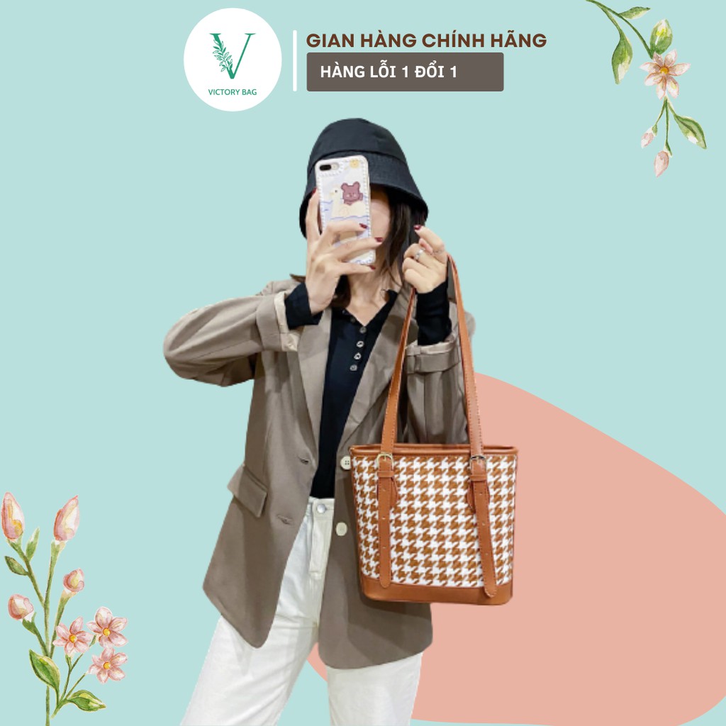 Túi Tote vải, túi xách nữ kẹp nách đeo chéo thời trang công sở Retro Cho Nữ  SKU: 081 - VICTORY BAG STORE