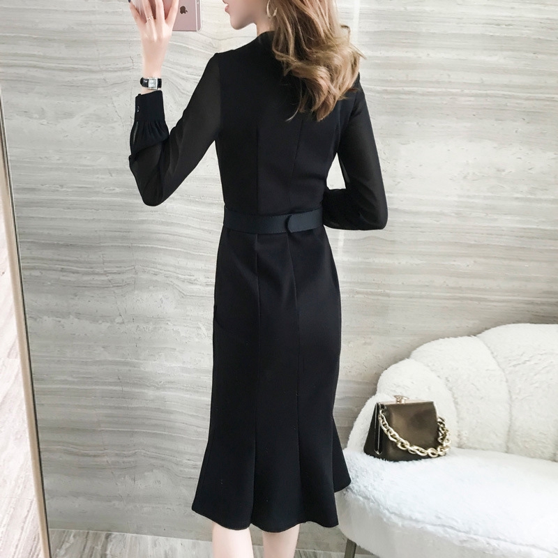 Đầm Đuôi Cá Tay Dài Nhấn Eo Thời Trang Thanh Lịch | BigBuy360 - bigbuy360.vn