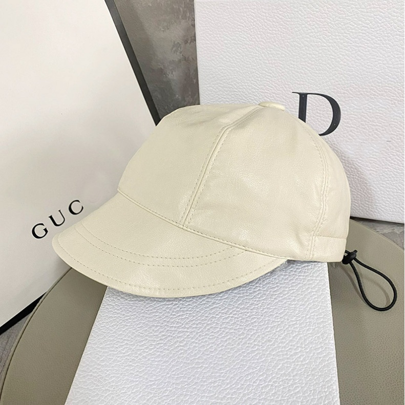 Mũ vành chất liệu da Pu che nắng phong cách Hàn