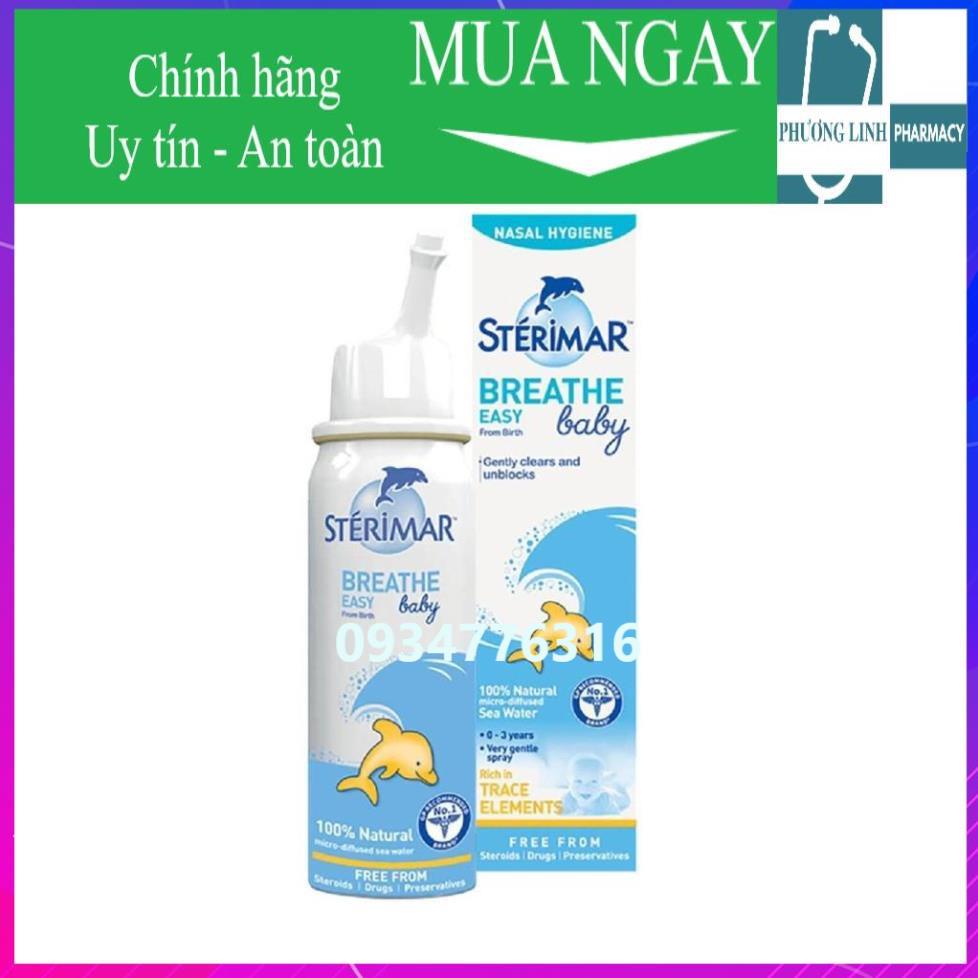 ✅ Nước biển xịt mũi cho trẻ sơ sinh Sterimar baby chai 50ml