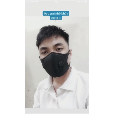 Khẩu trang kháng khuẩn có van thông khí (giặt thoải mái) | BigBuy360 - bigbuy360.vn