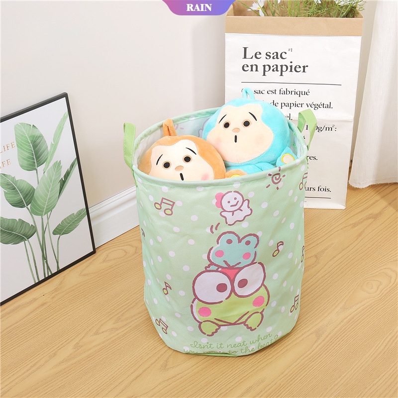 SANRIO Giỏ Đựng Quần Áo Bẩn Bằng Vải Oxford Họa Tiết Hoạt Hình Dễ Thương Chống Thấm Nước