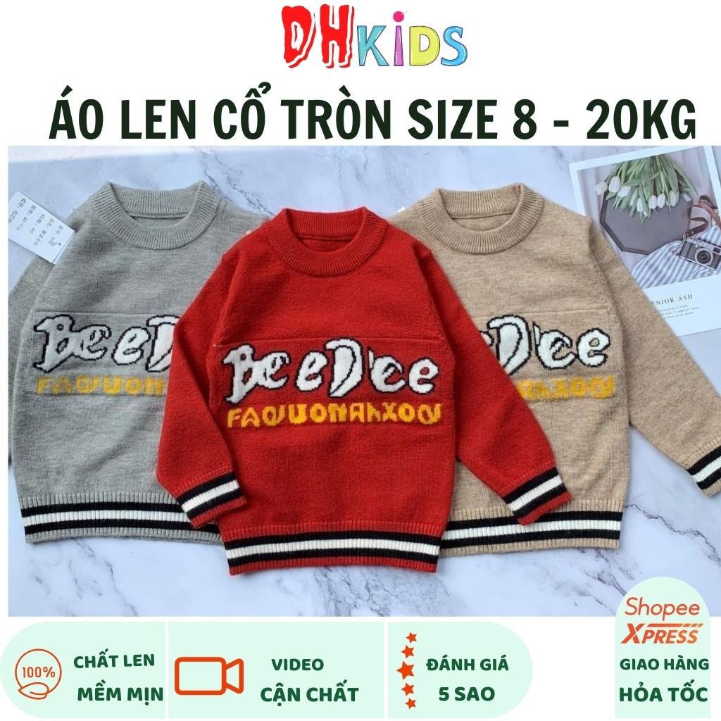 Áo len cho bé trai, bé gái, len cổ tròn quảng châu cho bé từ 6 - 20kg. .