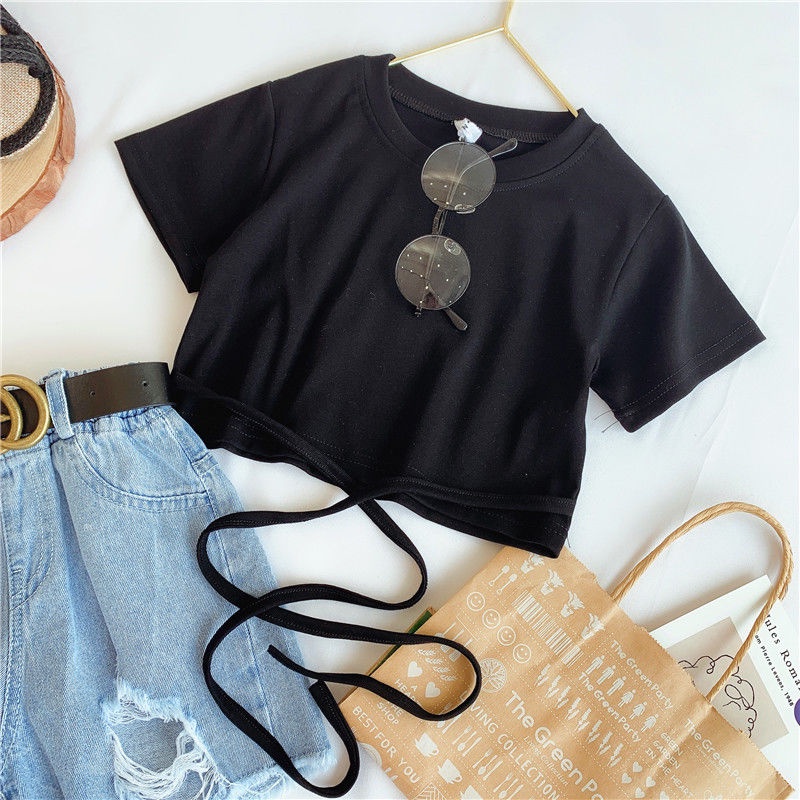 Set Áo Thun Ngắn Tay + Quần Short Jeans 48H Thời Trang Mùa Hè Cho Bé Gái