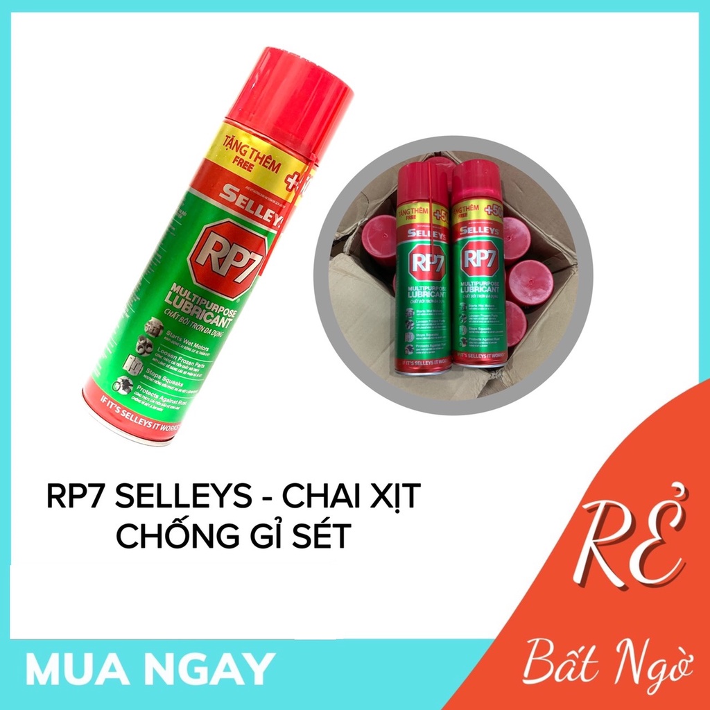 RP7 SELLEYS - Chai Xịt Chống Rỉ Sét Và Bôi Trơn 350g