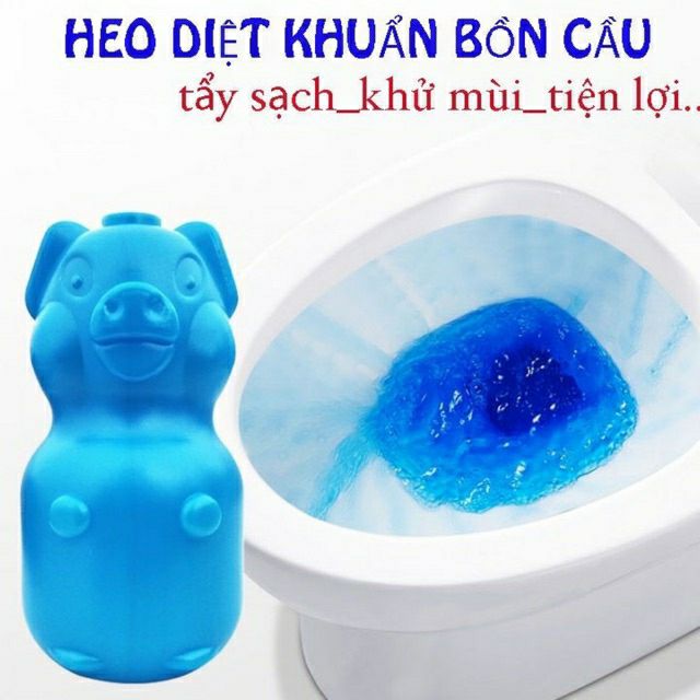 Chai Thả Bồn Cầu LKB 230gr Hình Con Heo - Tẩy Vệ Sinh Làm Sạch Diệt Khuẩn Khử Mùi Bồn Cầu - HÀNG CHÍNH HÃNG