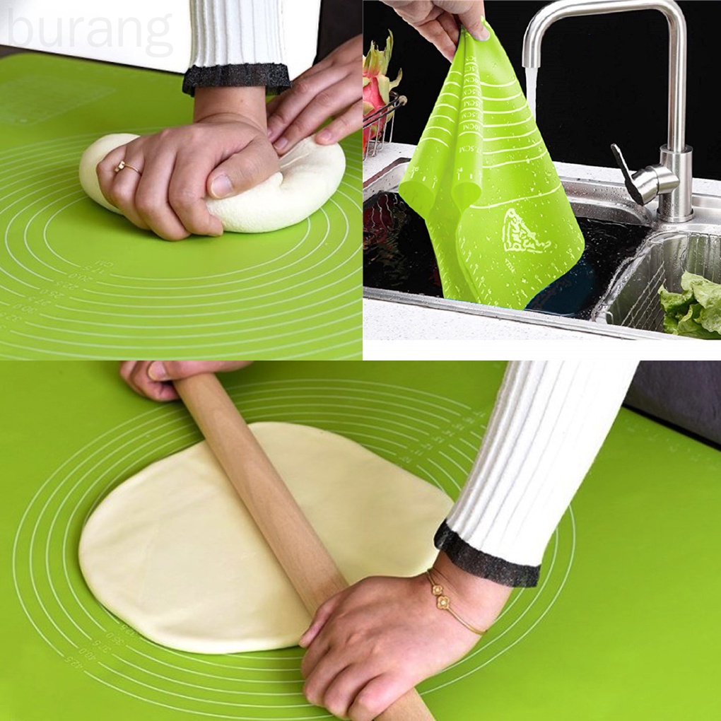 Thảm nhào bột làm bánh bằng silicone chống dính có thang đo