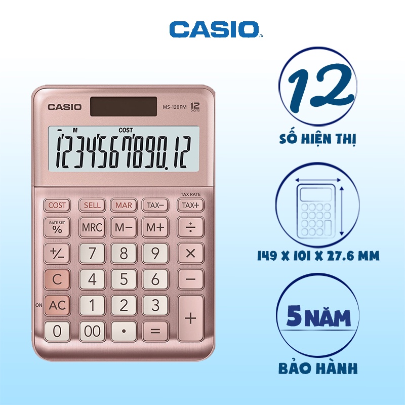 Máy Tính Casio MS - 120FM - PK - 4549526701313