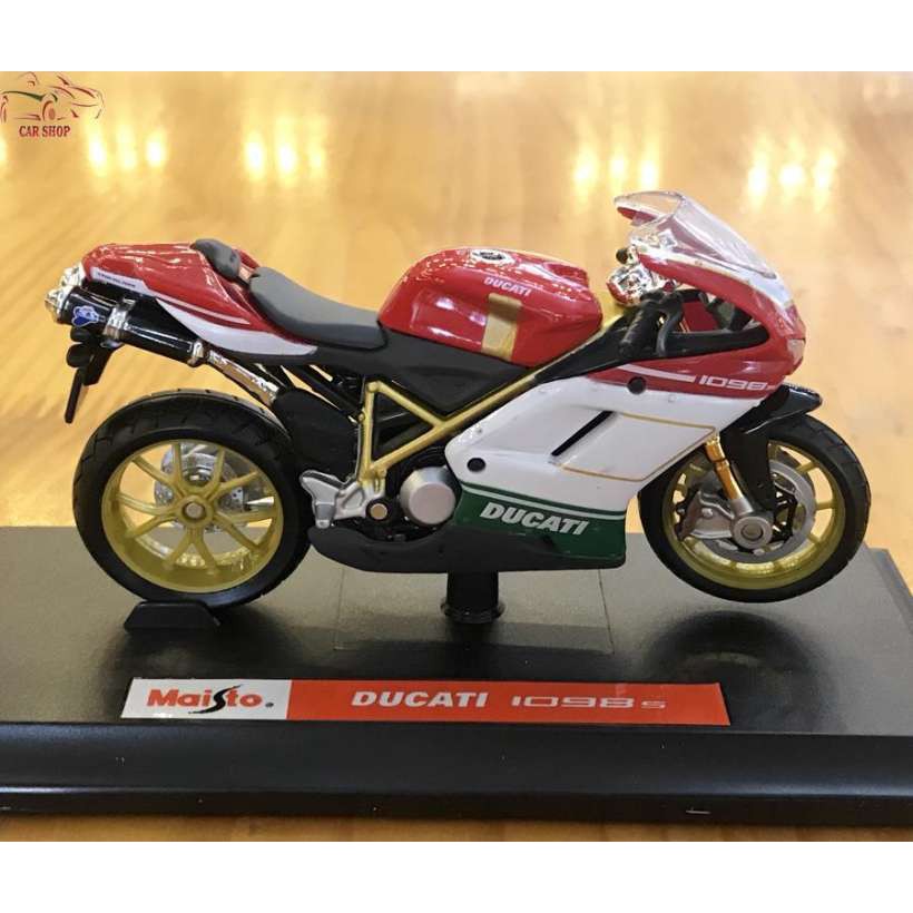 MÔ HÌNH XE MOTO Siêu xe DUCATI 1098S ITALIA - MAISTO tỷ lệ 1:18