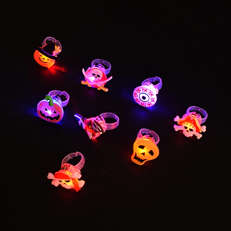 Vòng Tay Đèn Led Phát Sáng Nhiều Màu Hình Bí Ngô Phong Cách Halloween