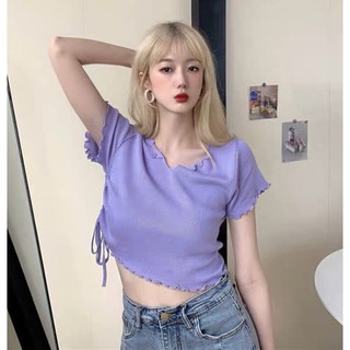 Áo Len Nữ Dệt Kim Dáng Crop Rút Eo,Ôm Dáng Đi Học Đi Chơi Đều Xinh -  Cỏ Boutique
