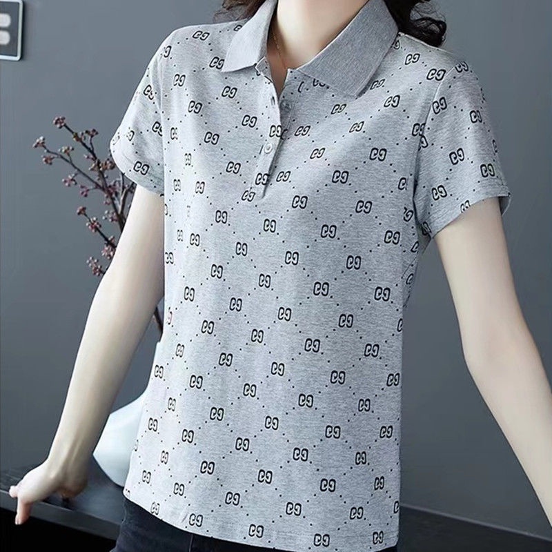 Áo Thun Tay Ngắn Dáng Rộng Thời Trang Mùa Hè Cho Nữ Trung Niên