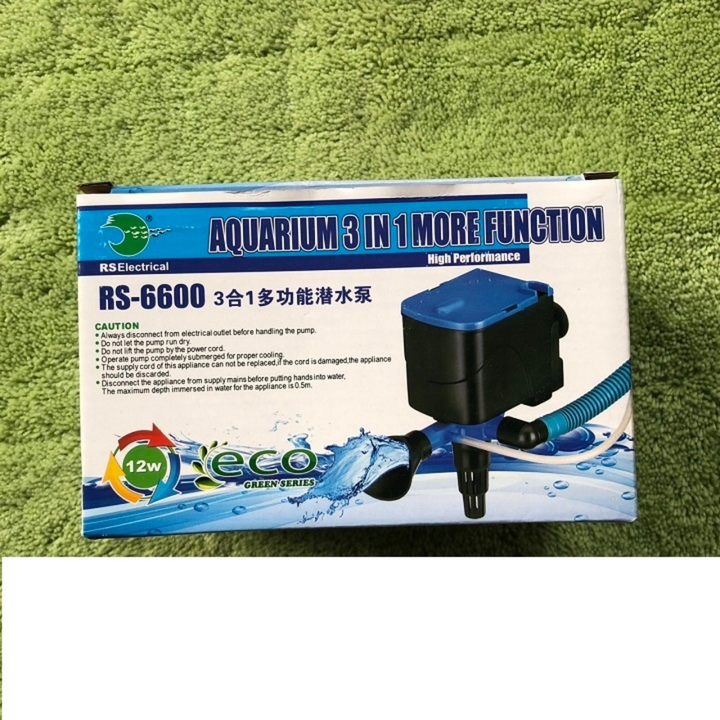 Máy bơm nước bể cá RS-6600, đầu máy bơm, máy lọc (12W 800L/H)
