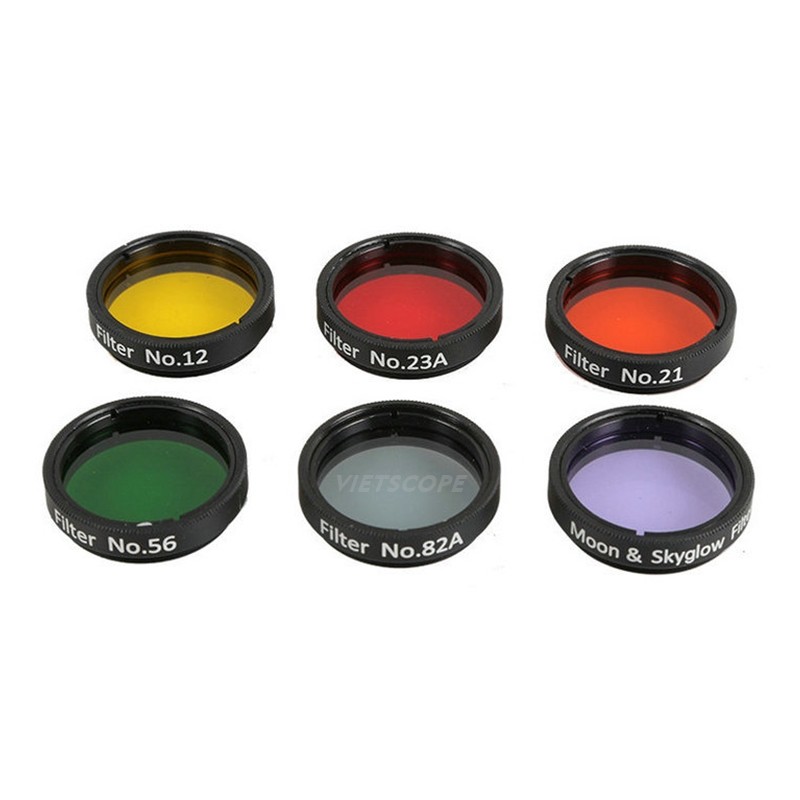 Bộ 6 kính lọc màu tinh vân cao cấp kèm hộp nhôm - Filter 1.25 inch