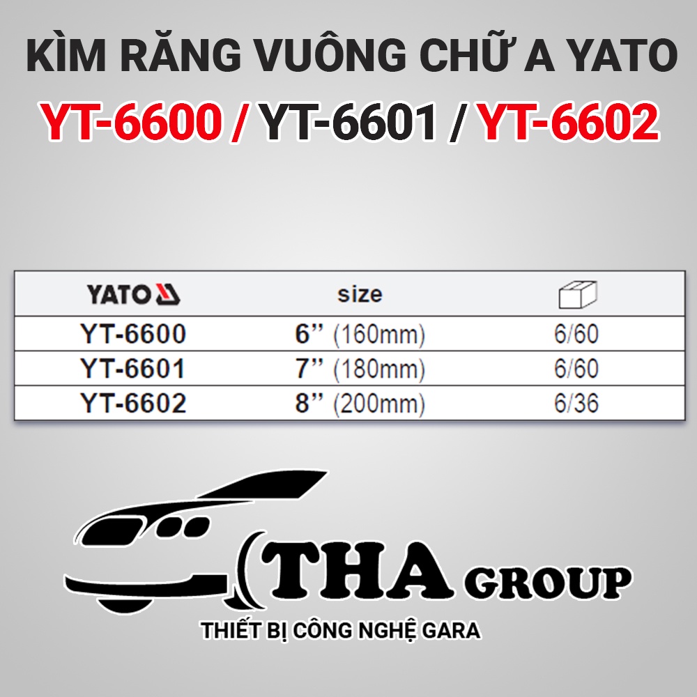 KÌM RĂNG VUÔNG CHỮ A YATO YT-6600/6601/6602