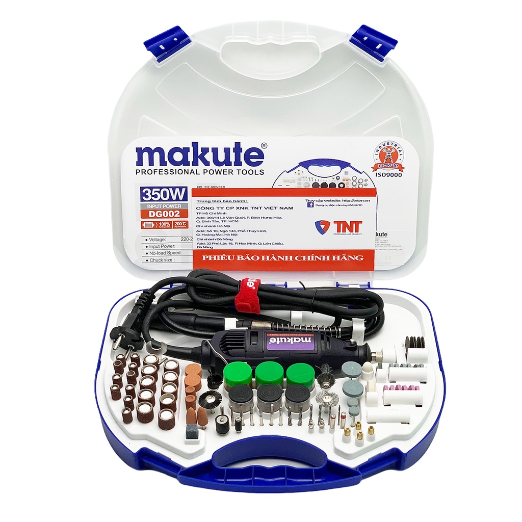 Bộ khoan mài mini 350W Makute DG002 - Máy mài khuôn - Máy mài makute bảo hành 6 tháng