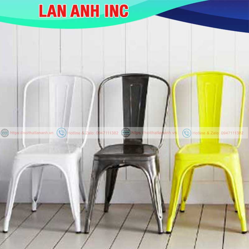 Ghế sắt ngoài trời cafe bàn ăn nhập khẩu cao cấp đẹp hiện đại siêu bền tolix LAGS118