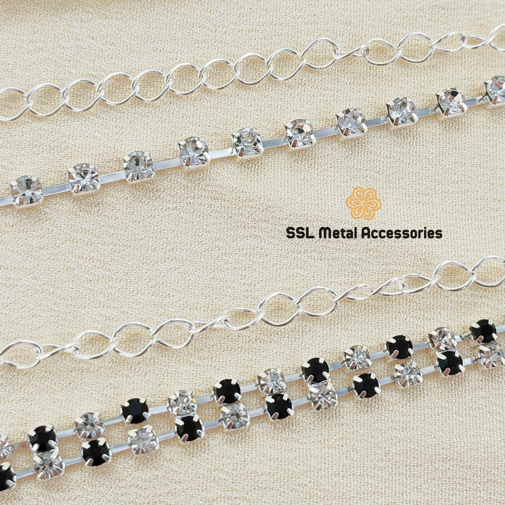 Dây áo ngực bra cao cấp thời trang mới đính đá hạt lấp lánh sang chảnh dùng cho áo hở cổ YS-1000-YS-1006