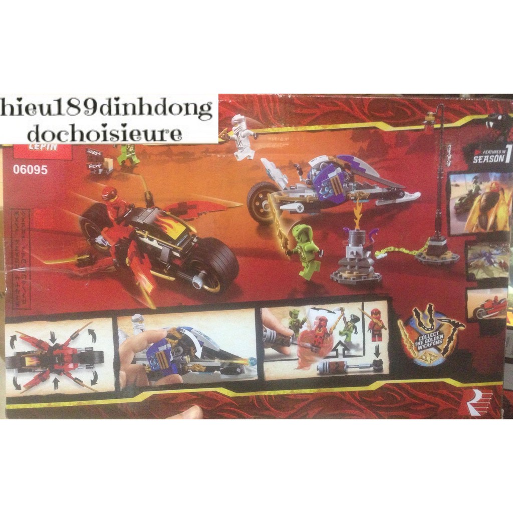 Lắp ráp xếp hình Lego Ninjago Movie 70667 Bela 11161 Lepin 06095: Xe Của Kai và Zane