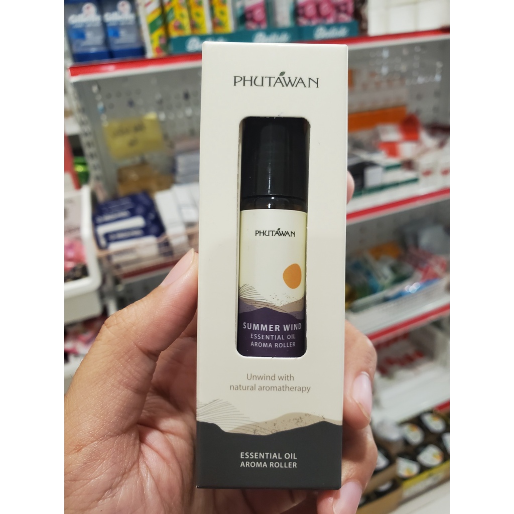 Tinh Dầu Thơm Phutawan Essential Oil Aroma Roller, Thiết Kế Lăn Tiện Dụng Với Thành Phần Tự Nhiên 8ml