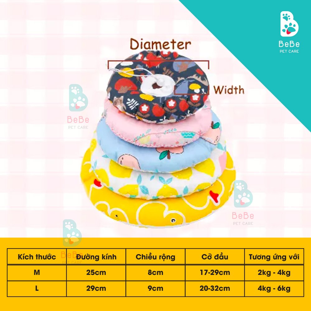 [Siêu Xinh] Vòng Cổ Chống Liếm Hỗ Trợ Thú Cưng Phục Hồi Cực Kỳ Dễ Thương - Chiếc Gối Ngủ Đi Khắp Thế Gian Của Các Boss