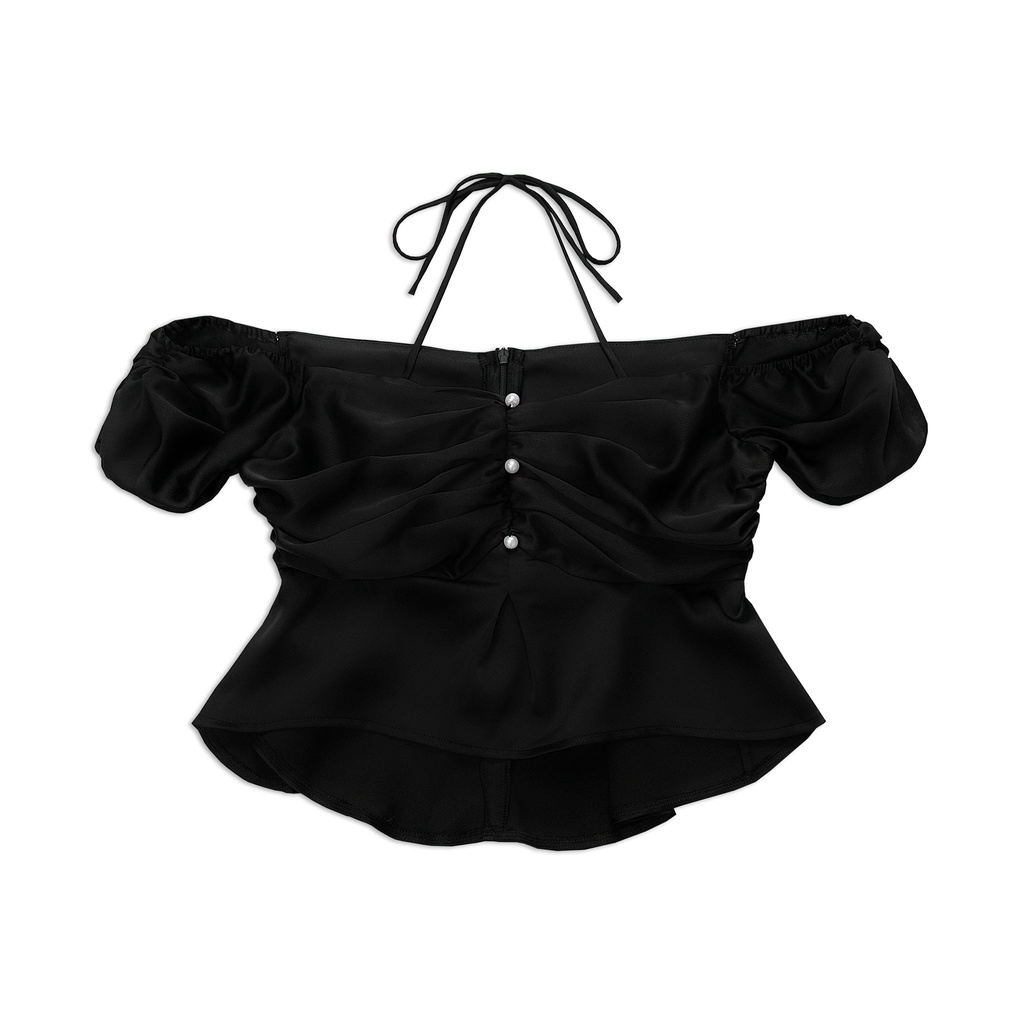 Áo Croptop Nữ Santorini , Chất Vải lụa satin Thoải Mái , WC000163 ,SOMEHOW
