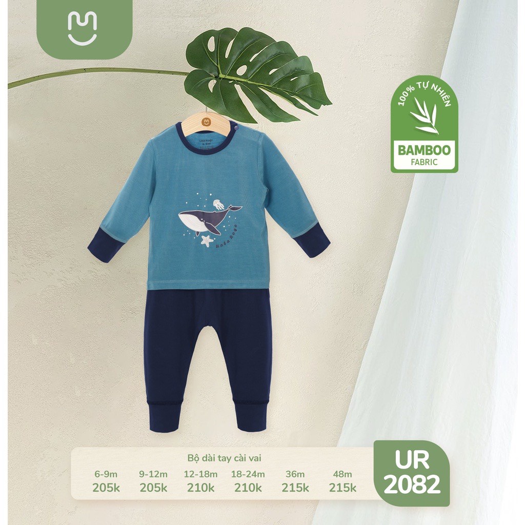 Bộ Quần Áo Dài Tay Thu Đông Vải Bamboo Cho Bé UR2082