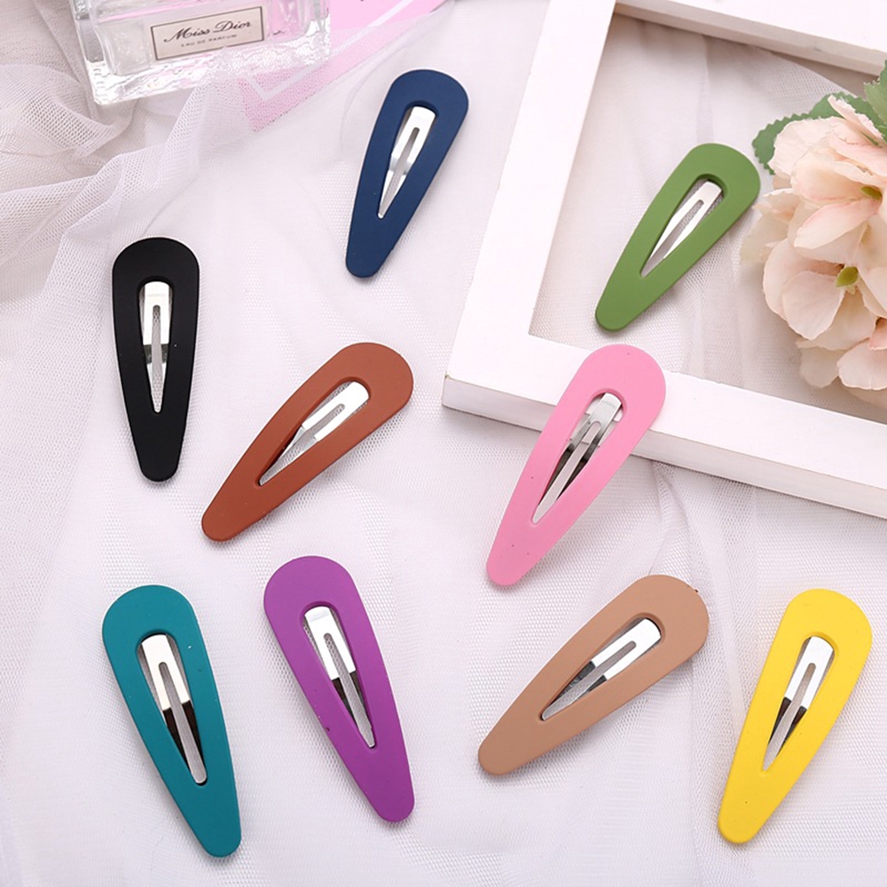 Kẹp Tóc Kim Loại Màu Trơn Thời Trang Cho Nữ