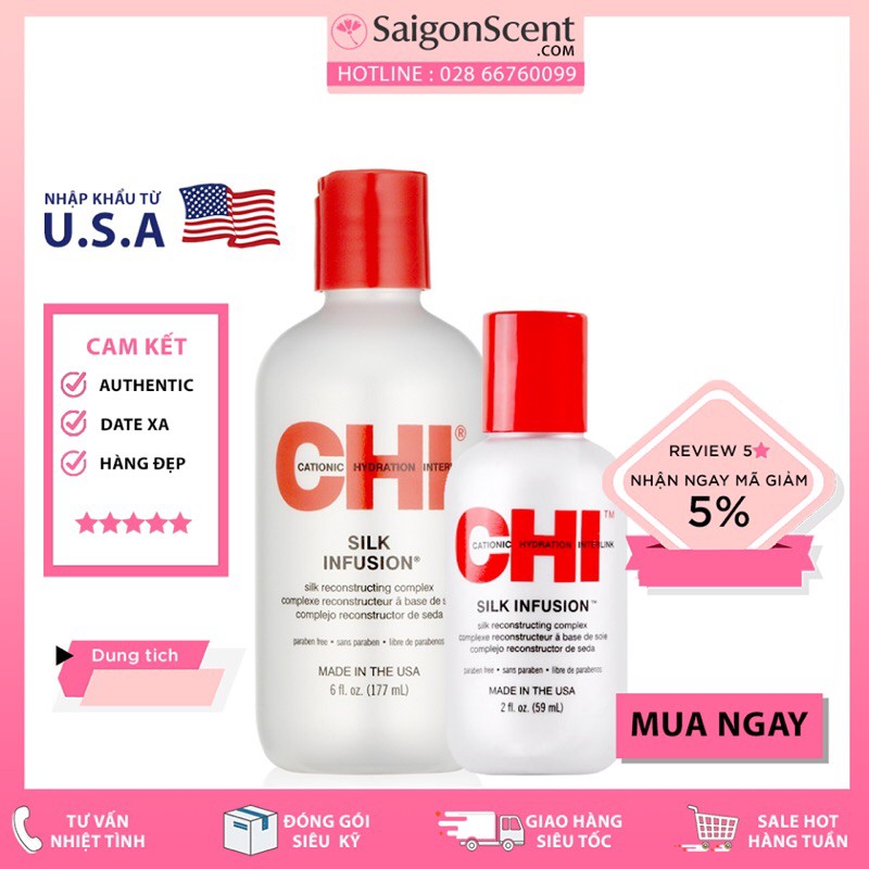 Tinh Dầu Dưỡng Bóng Tóc CHI Silk Infusion