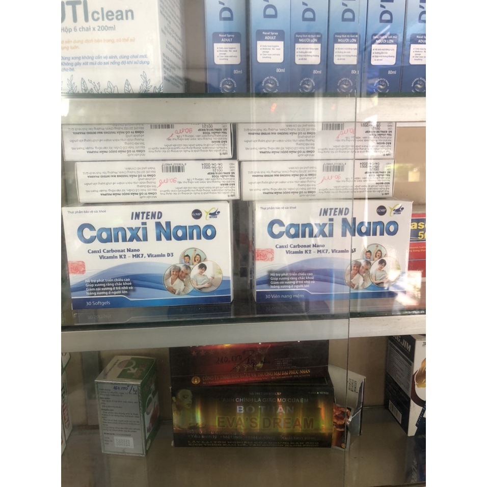 INTEND CANXI NANO gồm Vitamin K2-MK7, Vitamin D3 - hỗ trợ phát triển chiều cao, xương chắc khỏe - hộp 30 viên