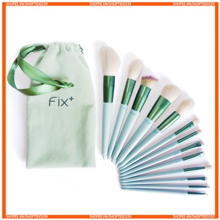 Bộ 13 cây cọ FIX+ trang điểm chuyên dụng kèm túi vải